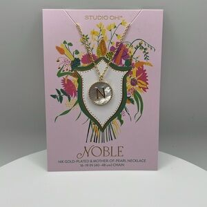 1201. Studio Gold-Plated Initial N Necklace‎